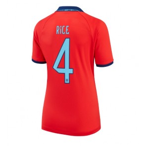 England Declan Rice #4 Bortedrakt Kvinner VM 2022 Kortermet
